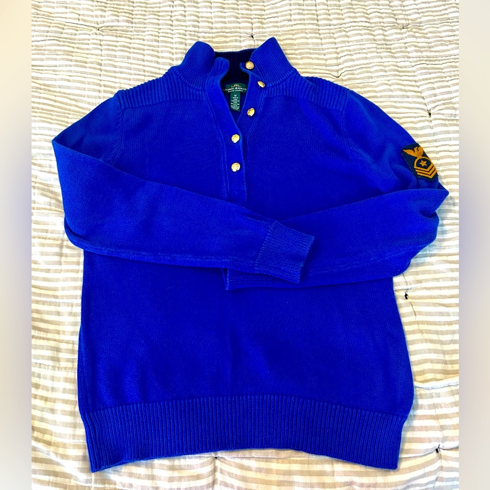 Ralph Lauren ladies sweater cobalt, medium